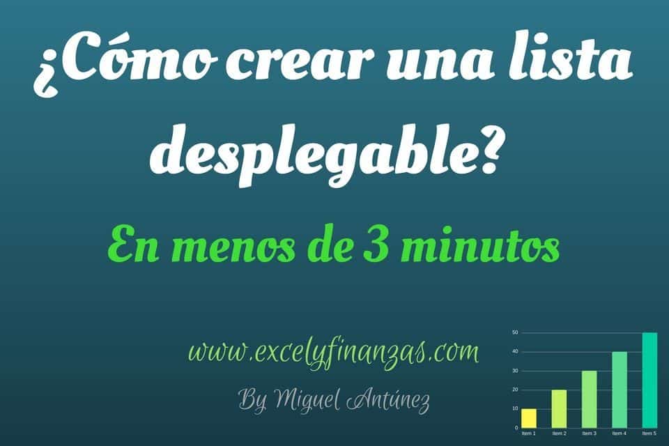 Como crear Listas Desplegables