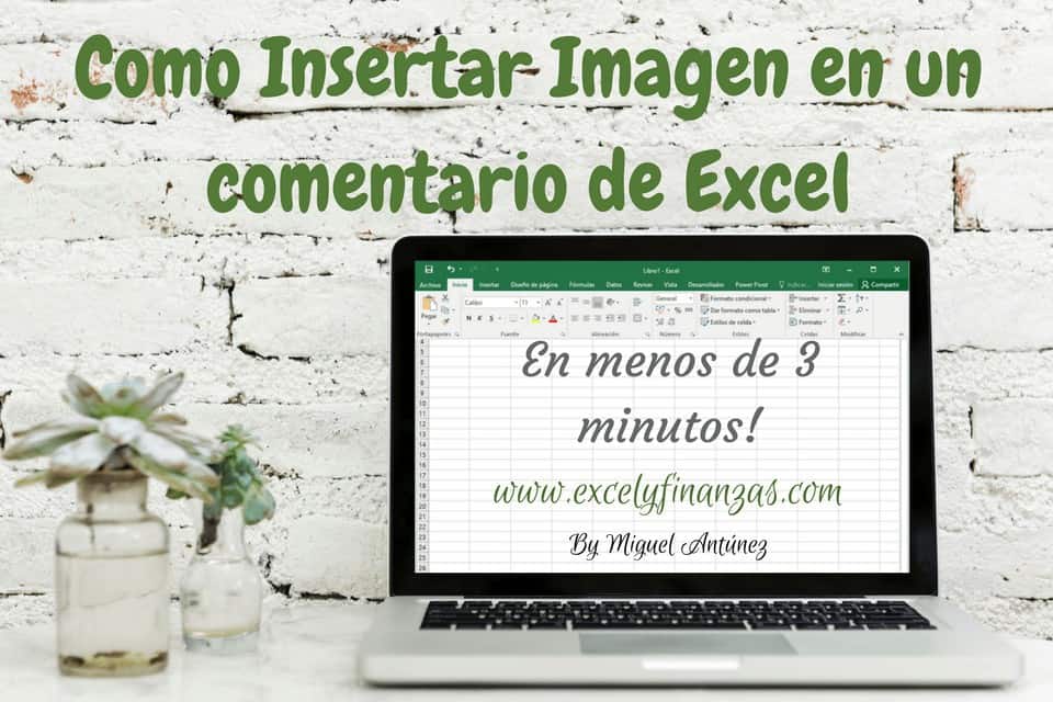 Como insertar imagen en un comentario excel