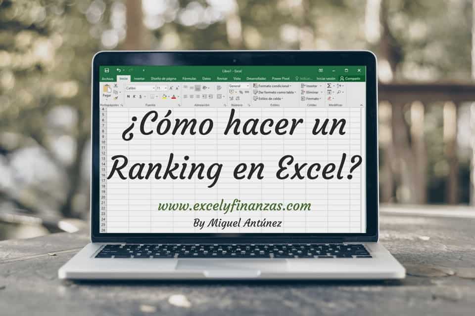 Como hacer un ranking en excel