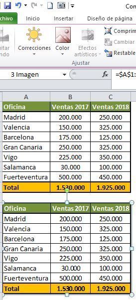 Como utilizar la cámara en excel