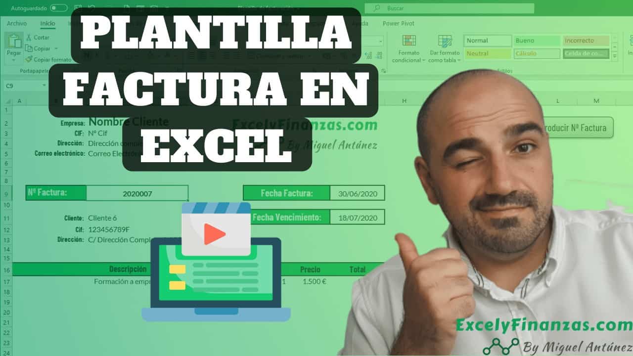 Plantilla factura en Excel
