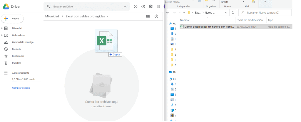 Cómo desbloquear un fichero excel