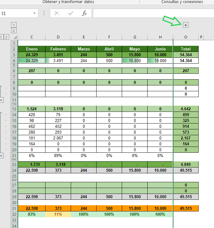 cómo crear una cuenta de resultados en excel