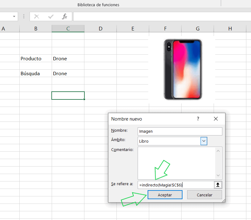búsquedas con imágenes en excel