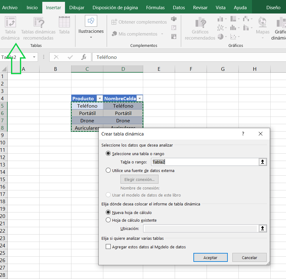 búsquedas con imágenes en excel