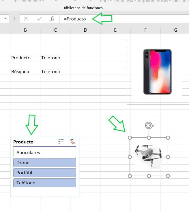 búsquedas con imágenes en excel
