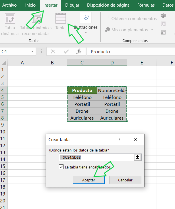 búsquedas con imágenes en Excel