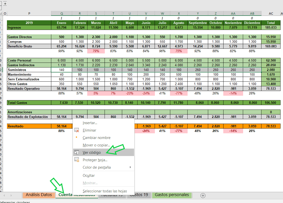 Cómo ocultar hojas en Excel a nivel avanzado