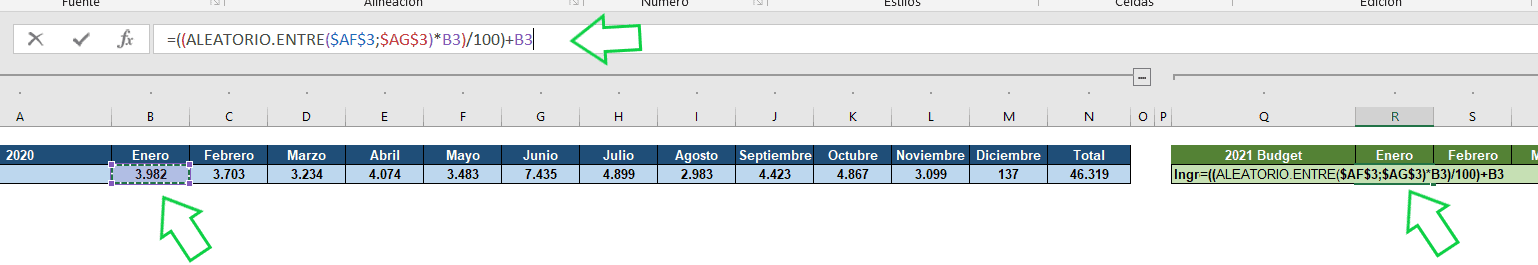cómo crear objetivos económicos en excel