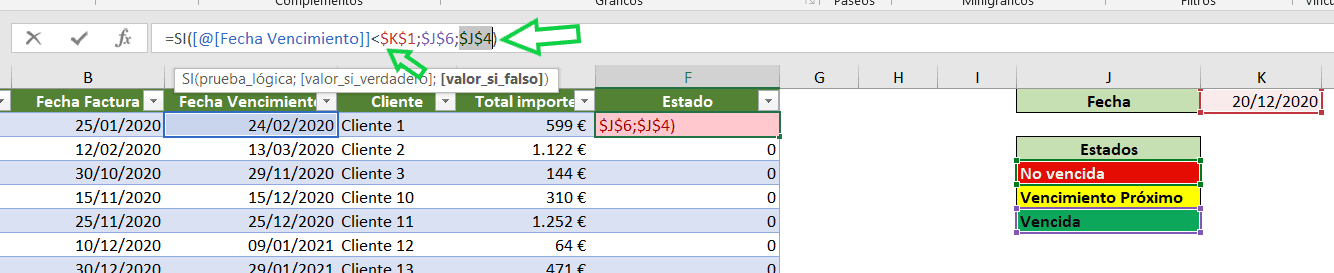 Cómo crear alertas para fechas en Excel