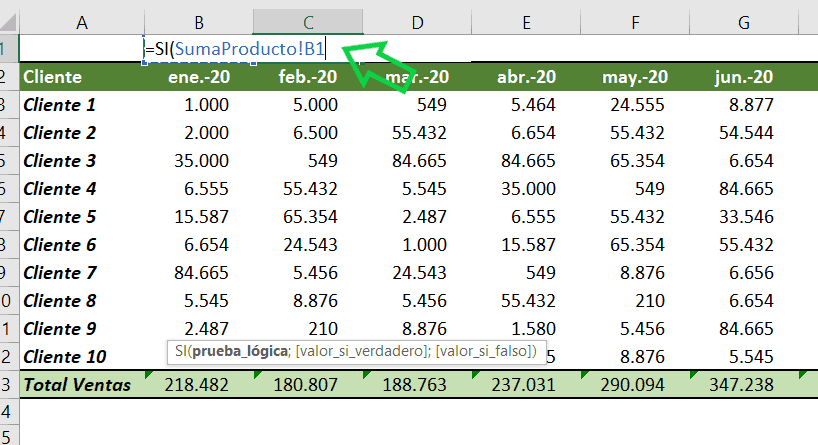 Calcular acumulados dinámicos en Excel