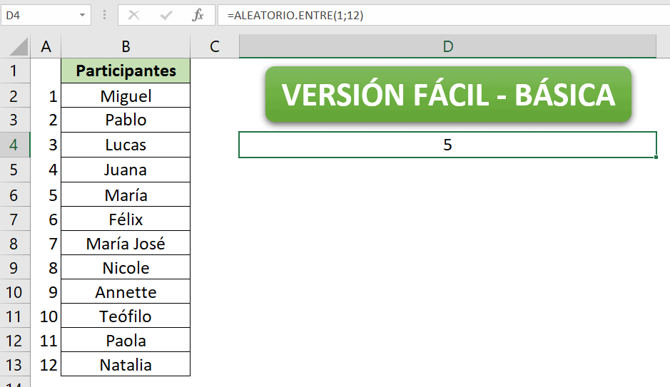 Cómo hacer un SORTEO en Excel