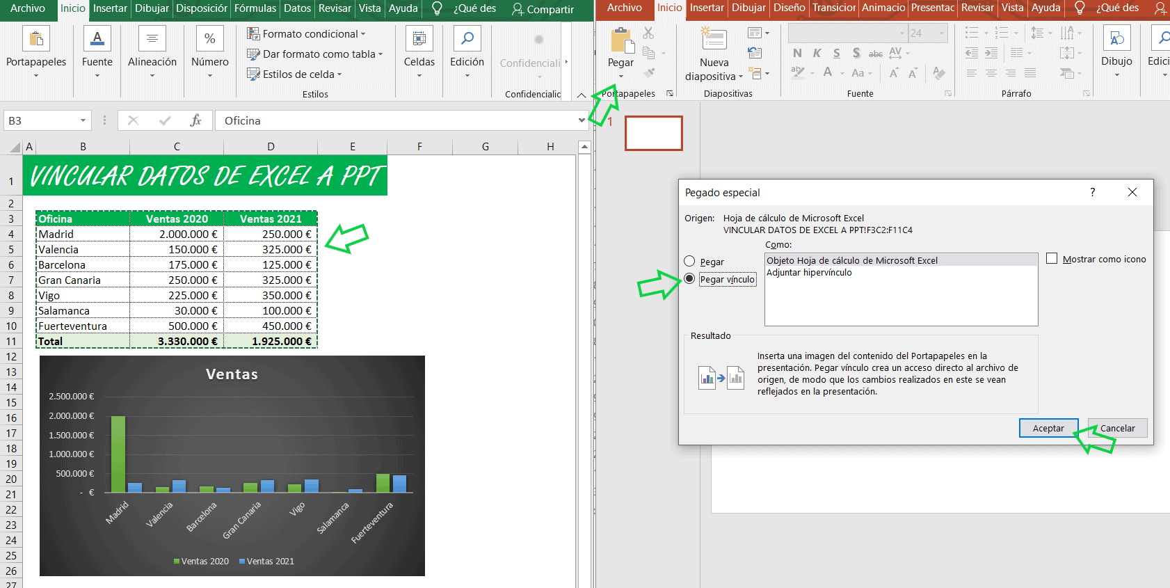Cómo vincular Excel a Power Point