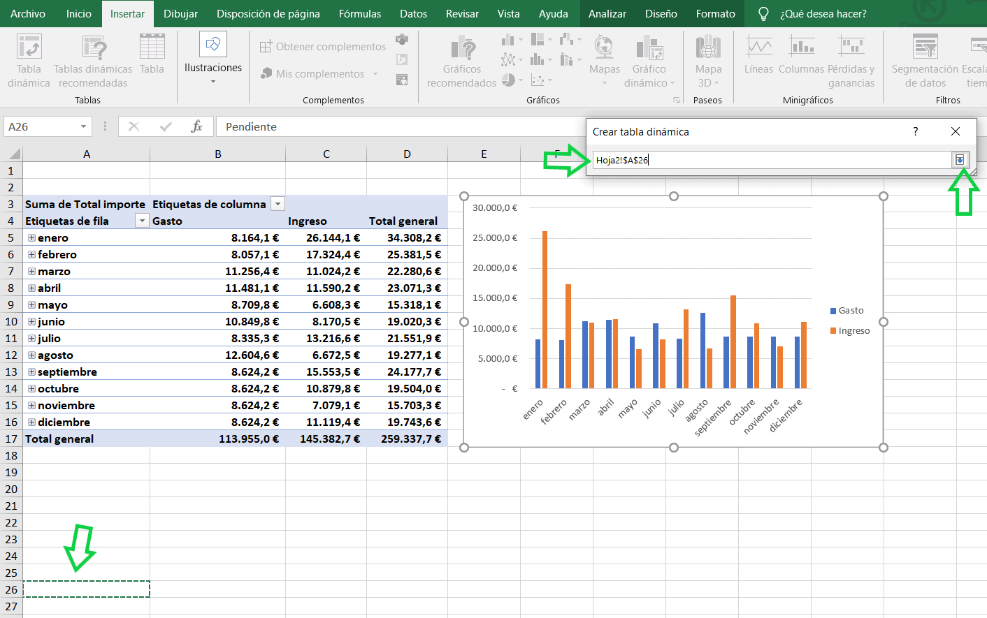 Dashboard Financiero sencillo en Excel