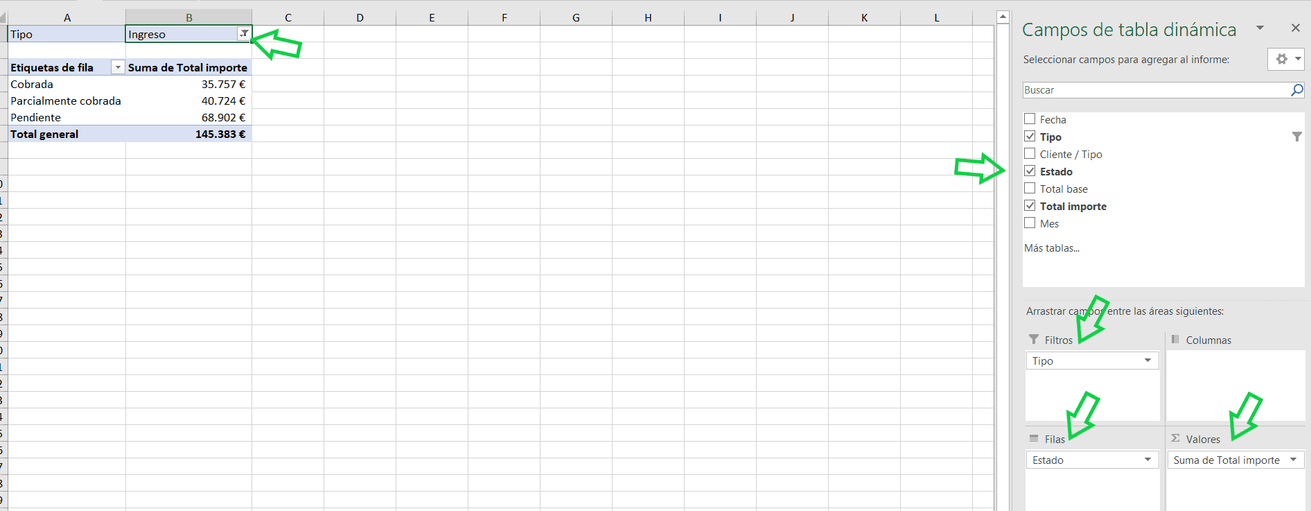 Dashboard Financiero sencillo en Excel