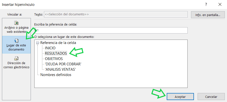 crear un Menú Interactivo en Excel