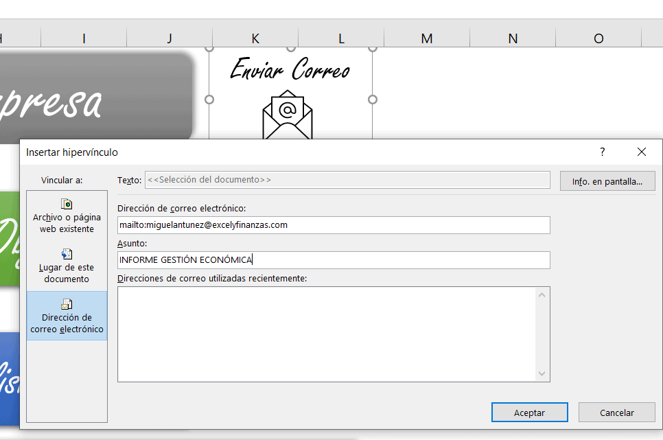 crear un Menú Interactivo en Excel
