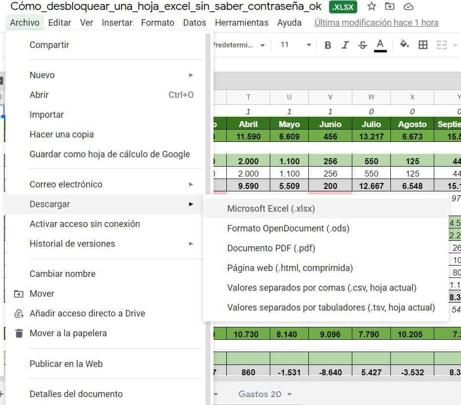 Cómo desbloquear una hoja Excel SIN Macros